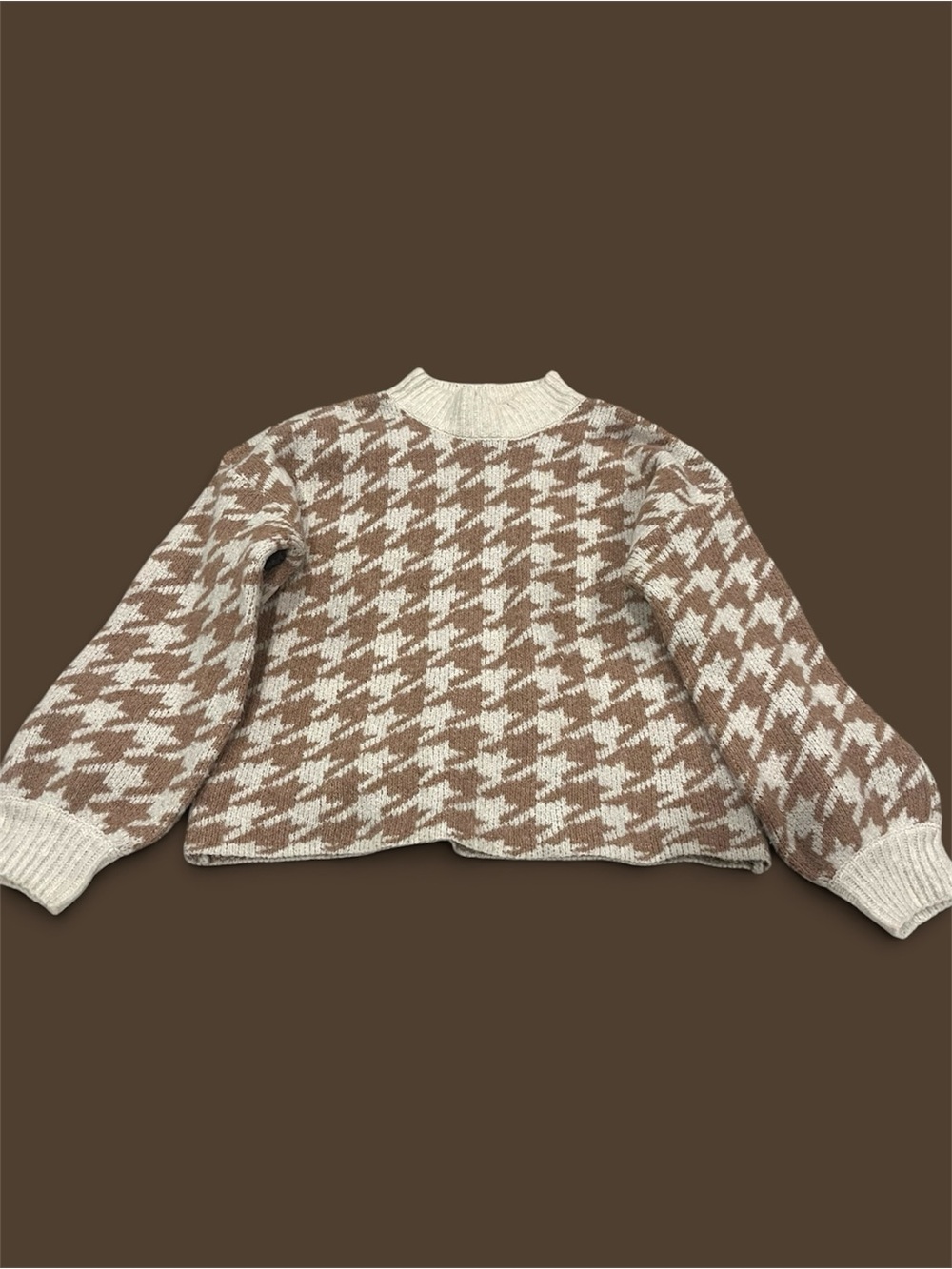 Cozy Houndstooth Sweater